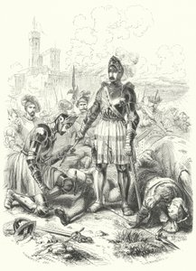 1525年のパヴィアの戦いでスペインに降伏したフランスのフランシス1世 作： European School